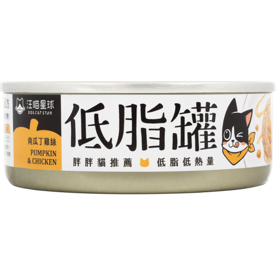 汪喵星球 低脂貓罐頭 [無膠主食罐] 南瓜丁雞絲 80g (FM253)