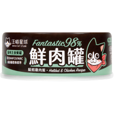 汪喵星球 鮮肉罐 貓罐頭 [經典主食罐] 雞肉扁鱈 80g [98% 鮮肉無膠] (FM102)