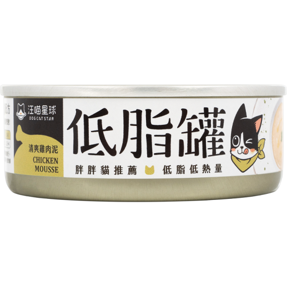 汪喵星球 低脂貓罐頭 [無膠主食罐] 清爽雞肉泥 80g  (FM254)