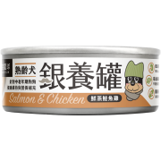 汪喵星球 銀養罐 老犬罐 [98%低磷無膠主食罐] 鮮蒸鮭魚雞 80g (FM240)